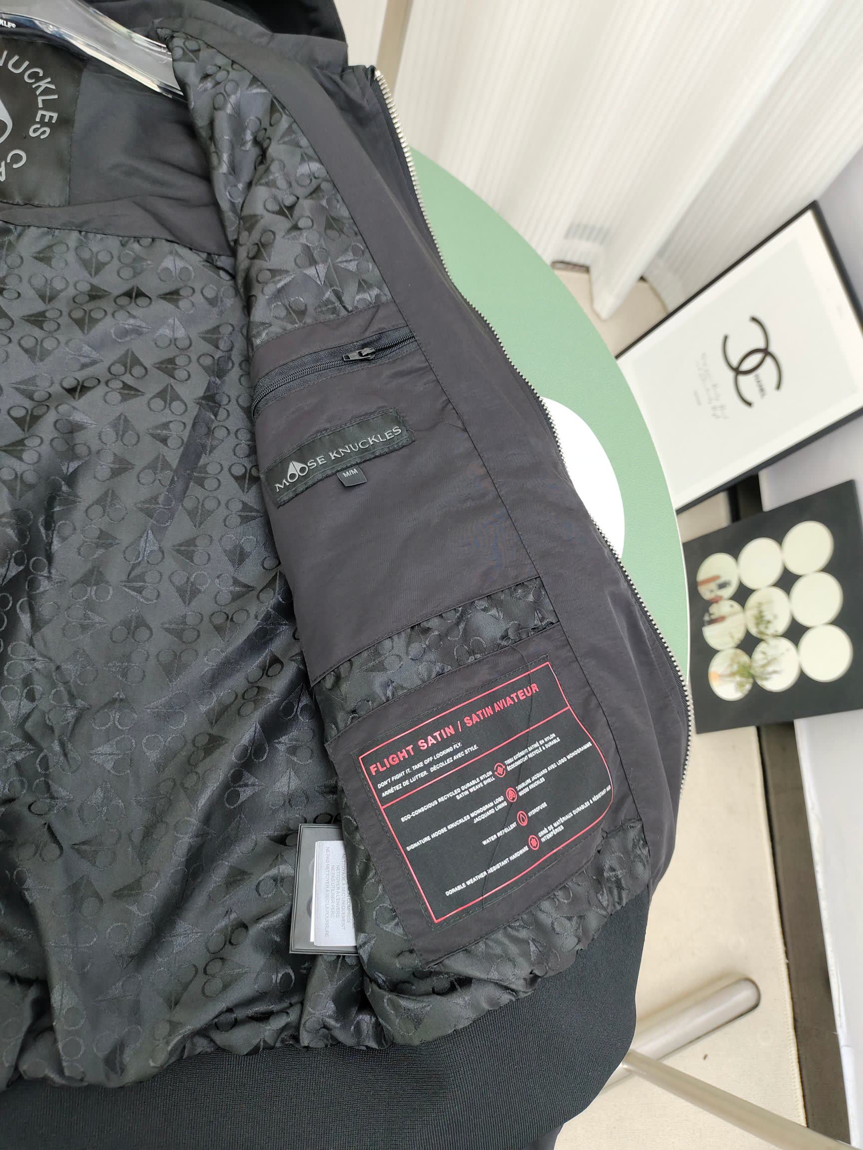 Moose Knuckles Hooded Bomber Jacket